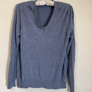 Tahari Heathered Blue Knit Top